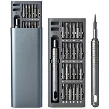 Juego de destornilladores de precisión 25 en 1, acero inoxidable, multifuncional, plástico resistente, sin carga, para desarmar y reparar teléfonos móviles y tabletas