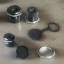 Juego de 2 o 5 Piezas de Conector Redondo con Cubierta Protectora RJ45 para Adaptador de Línea Eléctrica CAT.6, CAT.5E
