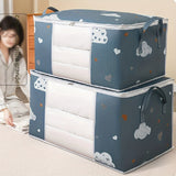 1 Unidad, Bolsa De Almacenamiento Para Guardarropa, Impresa, De Gran Capacidad, A Prueba De Polvo, Con Asas, Organizador De Armario Y Contenedor De Almacenamiento Para Ropa, Edredones, Juguetes, Solución De Almacenamiento Y Mudanza Familiar, Accesorios P