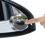 2 espejos de punto ciego ajustables 360 grados, espejos laterales redondos de alta definición, lente asférica de fibra de vidrio, ajuste universal para seguridad vehicular, modo sin energía