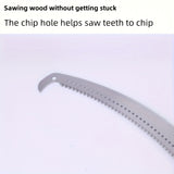 Sierra de Poda de Alta Resistencia con Mango Ergonómico - Hoja Curva Dentada para Cortar Ramas de Forma Eficiente, Construcción Metálica, Diseño Naranja y Negro, Ideal para Recorte en Altitudes Altas y Mantenimiento de Jardines, Sierras de Palo para Poda