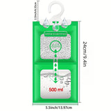 10 piezas de bolsas de desecante de gel de sílice verde - Absorbedor de humedad para armario interior de secado colgante, plástico, no necesita electricidad, operación estándar, ideal para almacenamiento y conservación, control de humedad | Almacenamient