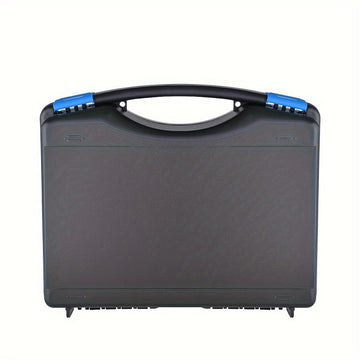 Estuche de Transporte Duro y Duradero Heikuding en Negro con Interior de Espuma Pluck, Mango Rojo y Etiqueta Adhesiva - Ideal para Teléfonos, GoPro, Cámaras, Micrófonos