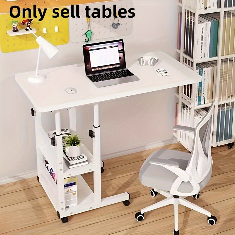 Mesa Plegable Ajustable y Ergonómica, Ligera de Materiales No Maderables, Adecuada para Oficina en Casa, Dormitorio, Residencia Universitaria, Sin Necesidad de Energía Eléctrica, Función Deslizante
