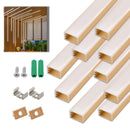 Conjunto de 10 Canales de Iluminación LED Dorados de Aluminio de 1.65 pies / 0.5 m, Tamaño Exterior de 15x9 mm, Montaje Oculto o Superficial con Clips de Montaje, Diseño Duradero en Forma de U para una Fácil Instalación
