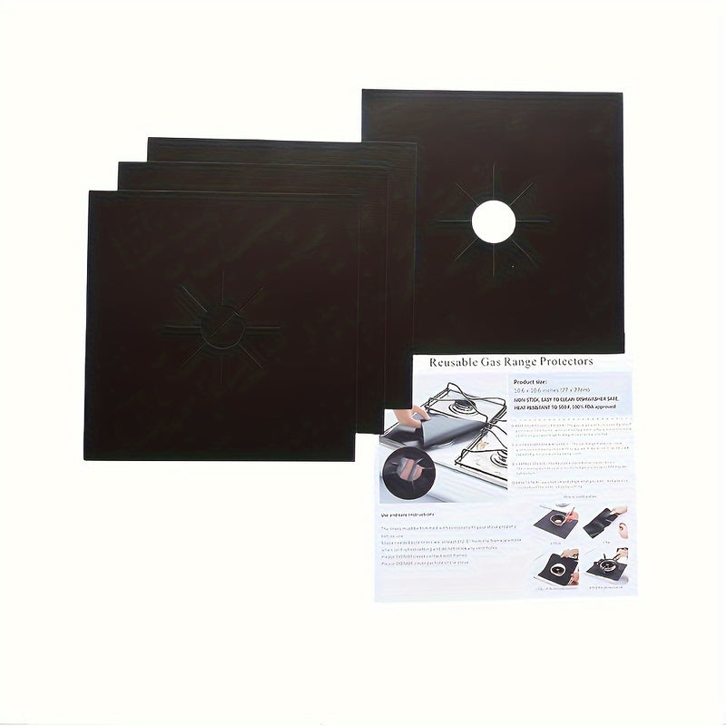 2/4/6pcs Alfombrilla de Protección para Estufa de Gas, Alfombrilla de Limpieza Reutilizable para Interior de Estufa de Gas, Alfombrilla de Limpieza, Suministros de Cocina