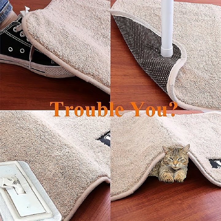 4 Juegos de sujetadores de alfombras, sujetadores de alfombras antideslizantes para pisos de madera, cinta antideslizante para alfombras, cinta antideslizante para alfombras antivuelcos, fijación de alfombras para el suelo del coche, cinta de gancho y bu