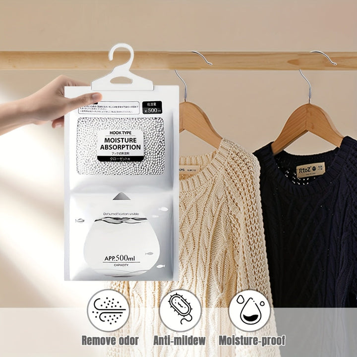 10pcs AAP 500ml Bolsas Absorbentes de Humedad Multiusos con Carbón Activado - Purificador de Olores y Deshumidificación Duradera para Armarios, Gabinetes y Almacenamiento - Ideal para Uso en Hogar, Dormitorio, Oficina y Hotel