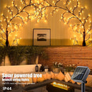 Luces Navideñas Solares de 1 pieza, Luces Flexibles de Vid Suelta para Halloween, Luz de Árbol de Abedul Blanco, Decoración de Árbol de Ratán de 8 Módulos, Luz Exterior para Jardín Hogar Sala de Estar Camping, Fiesta Cumpleaños Ramadán Tira de Luz Extern