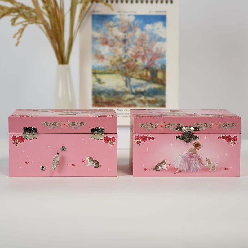 1 Unidad, Caja De Música Para Bailar, Joyero, Regalo De Cumpleaños Para Niñas, Caja De Almacenamiento De Joyas, Regalo Para Mujeres, Para Decorar El Hogar, La Sala De Estar, La Oficina, Regalo Para El Día De La Madre, Año Nuevo Y Pascua