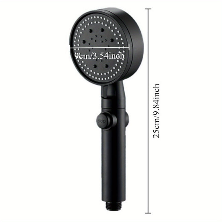 Chorro de ducha presurizado, grifo para baño, calentador de agua doméstico, cabezal de ducha portátil, cinco velocidades, alta presión, lujo en el baño, accesorios de aseo ()