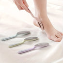 1pieza Tablero de frotamiento de pies de acero inoxidable de doble cabeza - Herramienta de eliminación de piel muerta manual de color beige claro sin necesidad de electricidad para pelar y cuidado de pies, diseño portátil para uso en casa, herramienta de