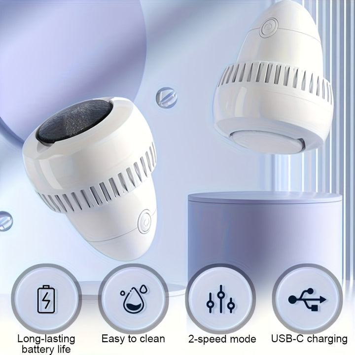 Amoladora Eléctrica para Pies con 2 Piedras de Pulir y 2 Velocidades - Recargable USB, Diseño Compacto para Uso en Casa, Regalo Ideal para el Día del Padre, Navidad o Año Nuevo