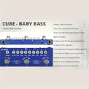 Pedal de efectos para guitarra M-VAPE Cube Baby BASS, multiefectos - con IR, 8 modelos de amplificador, delay, reverb, chorus, fase, carga USB, batería recargable de polímero, formato de señal analógica, construcción metálica, procesador de efectos para