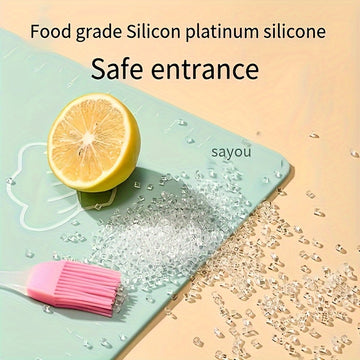 Estera de amasado de silicona extra gruesa - 1 pieza, almohadilla antiadherente para amasar con medidas, superficie antibacteriana antideslizante para hornear pizza, masa de pastel, equipo de servicio de alimentos sin carga - 50.04cm x 39.88cm