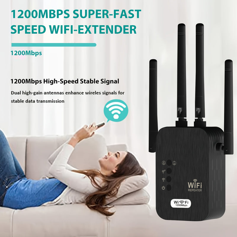 Repetidor de Wi-Fi, Extensor de Wi-Fi, Fortalecimiento de la Fuerza del Señal 2.4G, Amplia Cobertura, Superación de Limitaciones Espaciales, Configuración de Un Solo Click, Cobertura Integral, Rotación Flexible de la Antena, Intensidad de Señal Ajustable