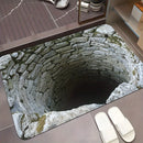 1pc Alfombra Antideslizante con Patrón de Abismo Óptico, Absorbente para Baño, Dormitorio y Entrada de Cocina o Sala, Hecha de Fibra de Poliéster