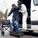 Escalera de movilidad para adultos y mayores - Plataforma antideslizante para interiores y exteriores, plataforma portátil, escalón de seguridad para coche, cama, oficina, ducha, escaleras - Negro Gris