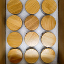 Juego de 12 Piezas, Tarro Redondo Transparente de Vidrio Borosilicato con Tapa de Bambú y Cierre Hermético para Almacenar Snacks o Té