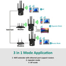 Repetidor de Wi-Fi, Extensor de Wi-Fi, Fortalecimiento de la Fuerza del Señal 2.4G, Amplia Cobertura, Superación de Limitaciones Espaciales, Configuración de Un Solo Click, Cobertura Integral, Rotación Flexible de la Antena, Intensidad de Señal Ajustable