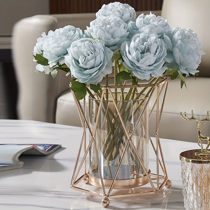 Jarrón de lujo minimalista estilo nórdico para flores frescas, ideal para cultivo en agua y decoración con flores artificiales, perfecto para realzar la decoración de salas y mesas de comedor en uso diario