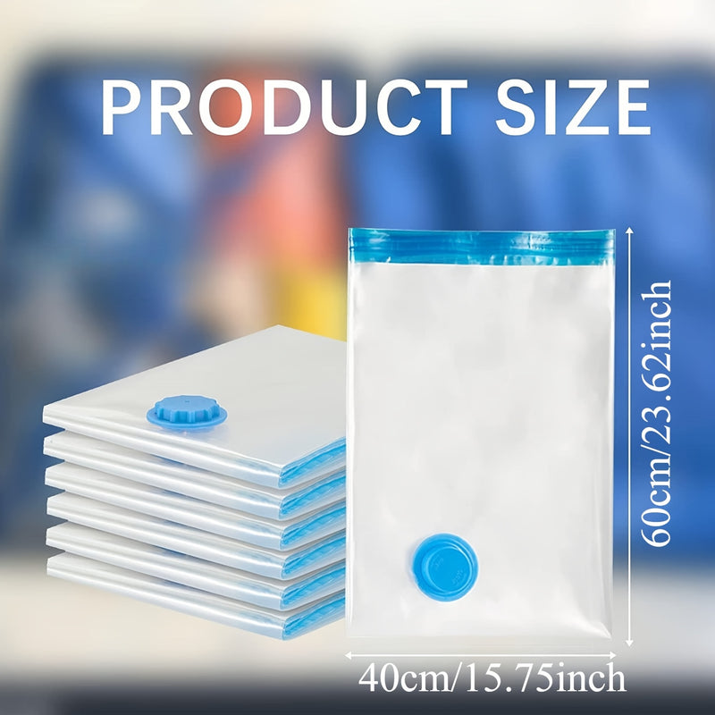 Juego de 8 bolsas de almacenamiento de vacío extra grandes con bomba de mano - Ahorro de espacio, herméticas, resistentes al polvo y la humedad, cierre con cremallera, no necesita electricidad, ideal para ropa, ropa de cama y mudanzas de dormitorios, bol
