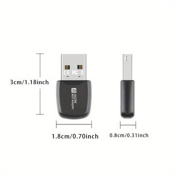 Adaptador sin varillas WiFi6 USB de 286Mbps, adaptador LAN sin varillas para portátil y escritorio, 2.4Hz, compatible con protocolo 802.11ax, penetración fuerte en 2.4GHz, transmisión más lejana, mejor cobertura, rendimiento óptimo en paredes, solo compa