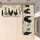 Juego de tapetes de cocina con diseño de pollo, antideslizantes, lavables a máquina, de poliéster, para hogar, oficina, lavabo o lavandería, cómodos para estar de pie, decoración primaveral, varios tamaños disponibles