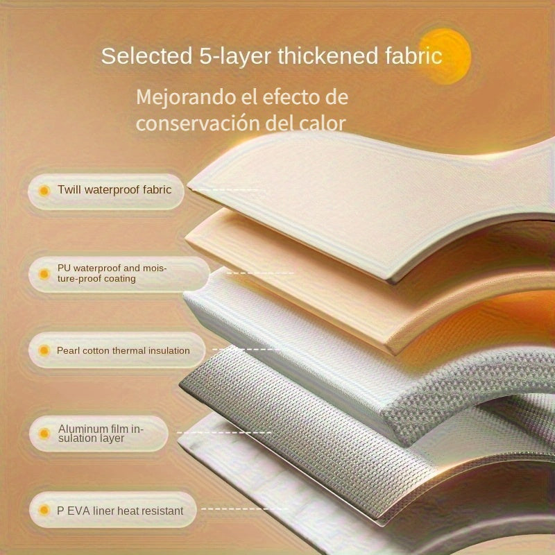 Bañera Portátil Hipoalergénica para Remojo de Pies con Capa Aislante de Aluminio - Plegable, Sin Necesidad de Energía Eléctrica, Cubeta Multiusos para Uso en Casa y Residencias Estudiantiles