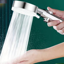 Juego de Cabezal de Ducha de Lluvia de Alta Presión con 5 Modos, Spray de Mano y Soporte Americano - Acabado Pulido, Opciones de Montaje en Pared/Techo para una Experiencia de Baño Mejorada, Agua Caliente, Ducha, SL, Decoración de Regalo de Navidad/Hallo