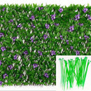 Juego de Pantalla Decorativa para Patio Cuatro Estaciones - Incluye 20 Ataduras para Fijación Segura, Expandible y Sin Mantenimiento | Hiedra Artificial Anti-Moho e Insectos + Orquídea Falsa en PVC Resistente a los Rayos UV | 40cm*200cm | Ideal para Pati