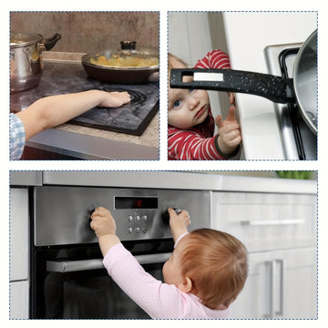 4 piezas de Clips de Silicona con Bloqueo, Cubiertas para Perillas de Seguridad de Estufa a Gas, Fácil Instalación en
