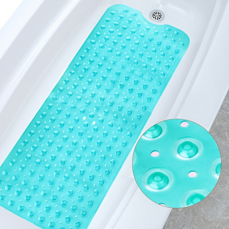 Alfombrilla de baño extra grande antideslizante - 40x16 pulgadas, PVC duradero, lavable en máquina, secado rápido, alfombrilla de baño ultra suave con superficie texturizada para un mayor confort, baño ru.