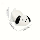 Plato de Jabón Cerámico para Perro y Blanco Lindo - Diseño Ovalado con Drenaje Rápido y Recorte en Forma de Corazón, Accesorio Decorativo Duradero para Baño y Encimera de Cocina, Portajabones Resistente, Soporte para Barra de Jabón