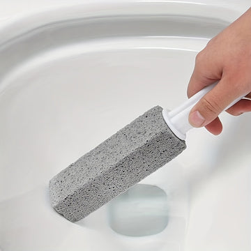 1pc Lavadora de piedra para baño con mango - cepillo removedor de incrustaciones, utilizado para inodoros, azulejos y cocinas - mango ergonómico, eliminador de impurezas difíciles, calcio, hierro y óxido, cepillo limpiador de ducha
