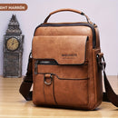 Bolso de mensajero de cuero auténtico para hombre, estilo vintage, bolso de negocios