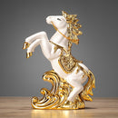 Elegante Figura de Caballo de Cerámica - Perfecta para Decoración de Hogar y Oficina, Regalo Ideal para Cumpleaños y Ocasiones Especiales