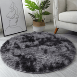 Alfombra Redonda de Peluche - Suave, Lavable a Máquina, Alfombra Esponjosa para Decoración de Dormitorio y Sala de Estar