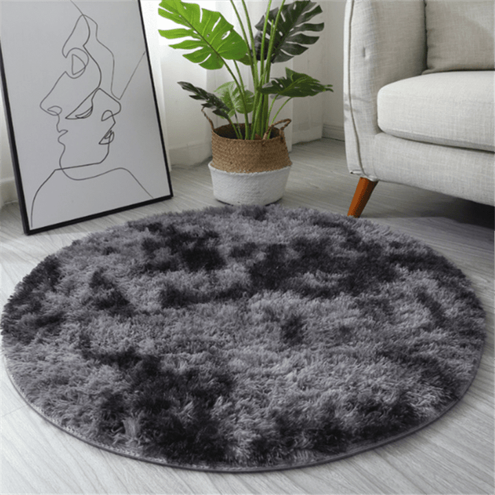Alfombra Redonda de Peluche - Suave, Lavable a Máquina, Alfombra Esponjosa para Decoración de Dormitorio y Sala de Estar