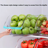 Juego de 9 Cajas Organizadoras Transparentes para Refrigerador con Gran Capacidad, Apilables y Diseño Abierto en Material PET – Multiusos para Frutas, Snacks, Cosméticos y Utensilios en Cajones de Cocina