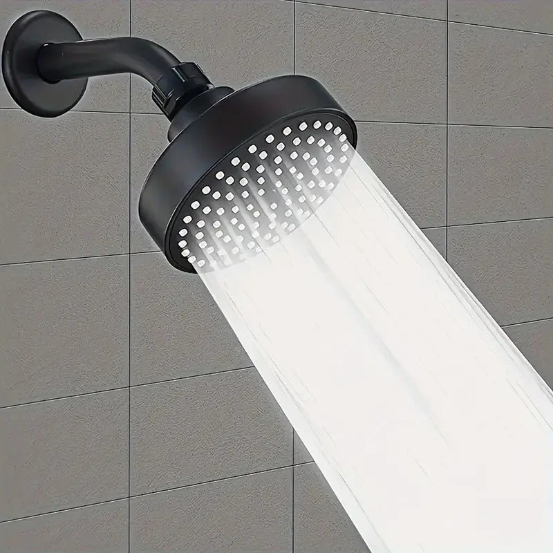 1 unidad de cabezal de ducha redondo de lluvia de alta presión de 9.91 cm - Plástico duradero, fácil instalación, diseño ahorrador de agua, suave para el cabello y la piel, ideal para uso en baños domésticos, accesorios de baño, cortina de ducha, cabezal