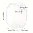 Organizador de Cesto Plegable para Ropa con Paneles de Malla y Asas - Colgador de Ropa Plegable para Baño, Lavandería, Bolsa de Almacenamiento Ahorradora de Espacio, Cestos de Lavado