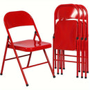 Silla Plegable de Acero Inoxidable para Hogar y Oficina - Fácil de Limpiar, Diseño de Respaldo Abierto