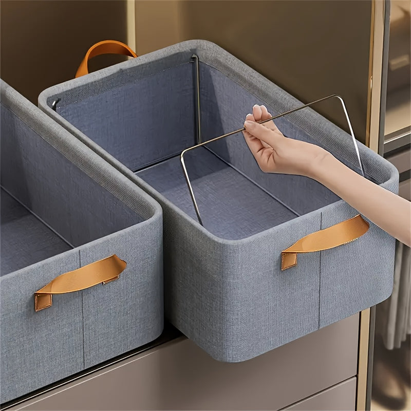 Organizador de ropa, caja plegable para armario, caja de almacenamiento de tela, caja para libros, organizador de pantalones