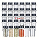 6pcs/16pcs Tarro de Especias de Plástico PET Duradero de 5oz (150ml) con Doble Tapa - Hermético, a Prueba de Fugas, Contenedor de Condimentos, Adecuado para Cocina y Barbacoa al Aire Libre