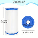 2pcs Filtro de Piscina Tipo B de Repuesto para Bomba Intex 2500 GPH - Ajuste Perfecto para Piscinas Sobre Terreno, Material PC Duradero