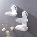 Soporte para Jabón con Ventosa Simple/Doble - Montaje Adhesivo Sin Taladro, Succión Potente, Diseño Ovalado de Plástico para Ducha, Baño y Fregadero - Organizador Removible de Esponjas y Jabones, Accesorio Moderno para Baño, Instalación sin Perforaciones