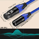 Cable de micrófono XLR de 3 pines, paquete de 6 piezas, cable balanceado profesional, extensión macho a hembra, longitud de 60.96 cm a 10.06 metros