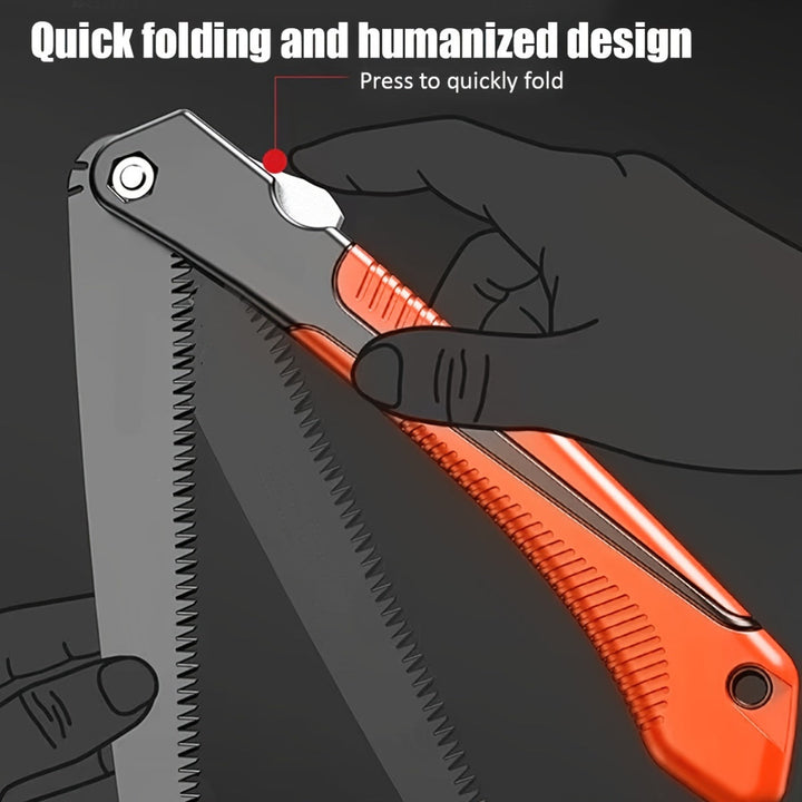 Sierra Plegable Multifuncional: Una Sierra Manual Rápida para Madera, Bambú, Tubos de Plástico, Podar Árboles Frutales, Reparaciones del Hogar, Carpintería y Corte de Metales
