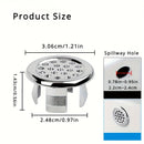 4-Unidad de Cubiertas de Drenaje de Fregadero de Cromo Plástico - Anillos de Parada de Desbordamiento Redondos para Fregaderos de Baño y Cocina - Accesorios de Fregadero de Instalación Fácil